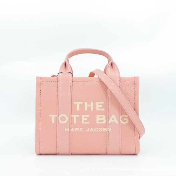 Marc Jacobs Women's The Leather Tote Bag Mini Pink OS - Picture 2 of 13